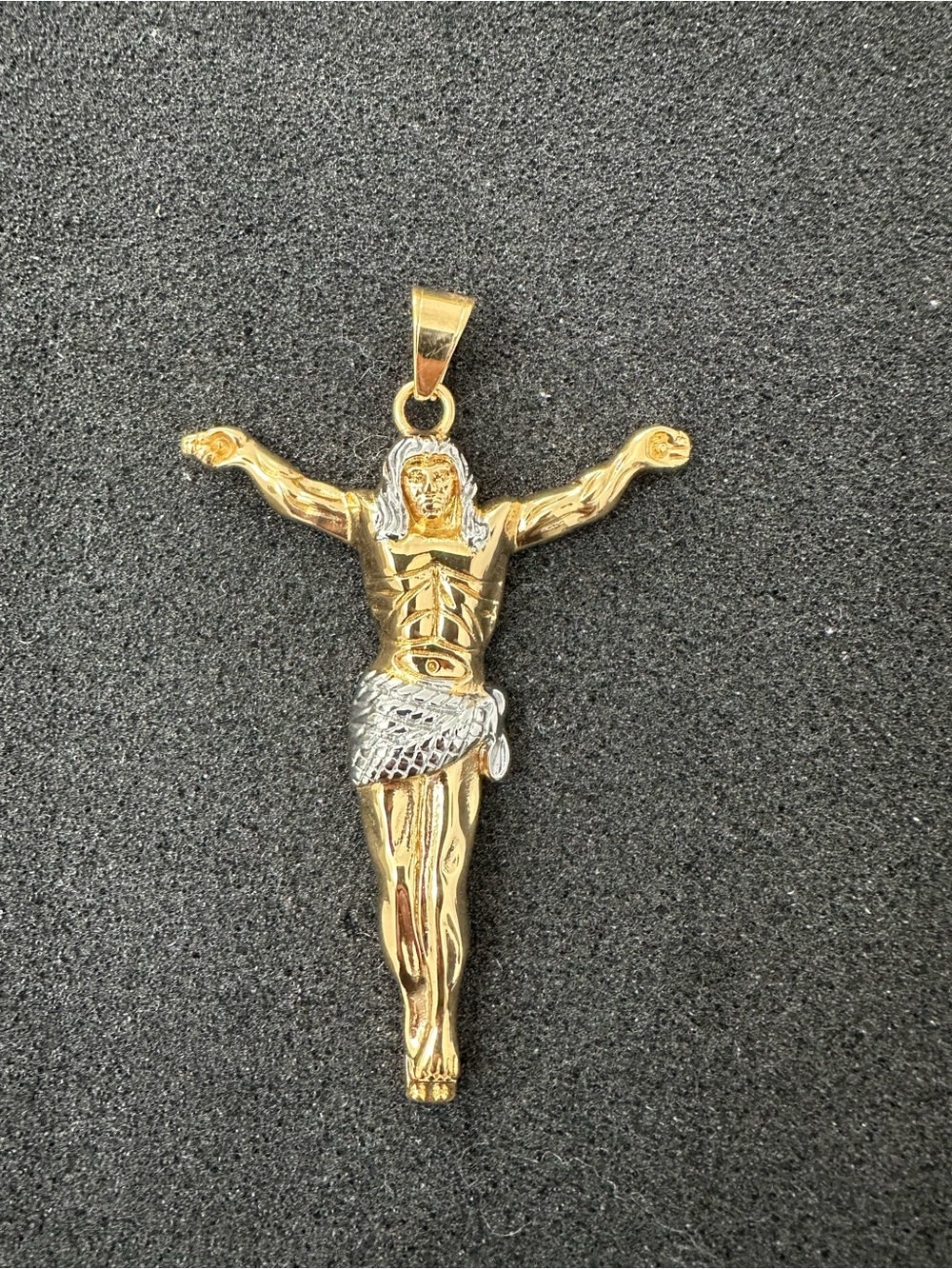 New Gold stainless steel Jesus Crucifix Pendant charm 62.5 grams